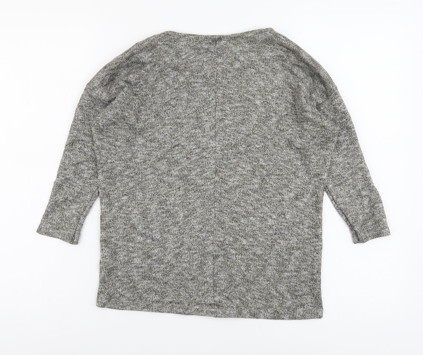 TU Womens Grey Boat Neck Viscose Pullover Jumper Size 8