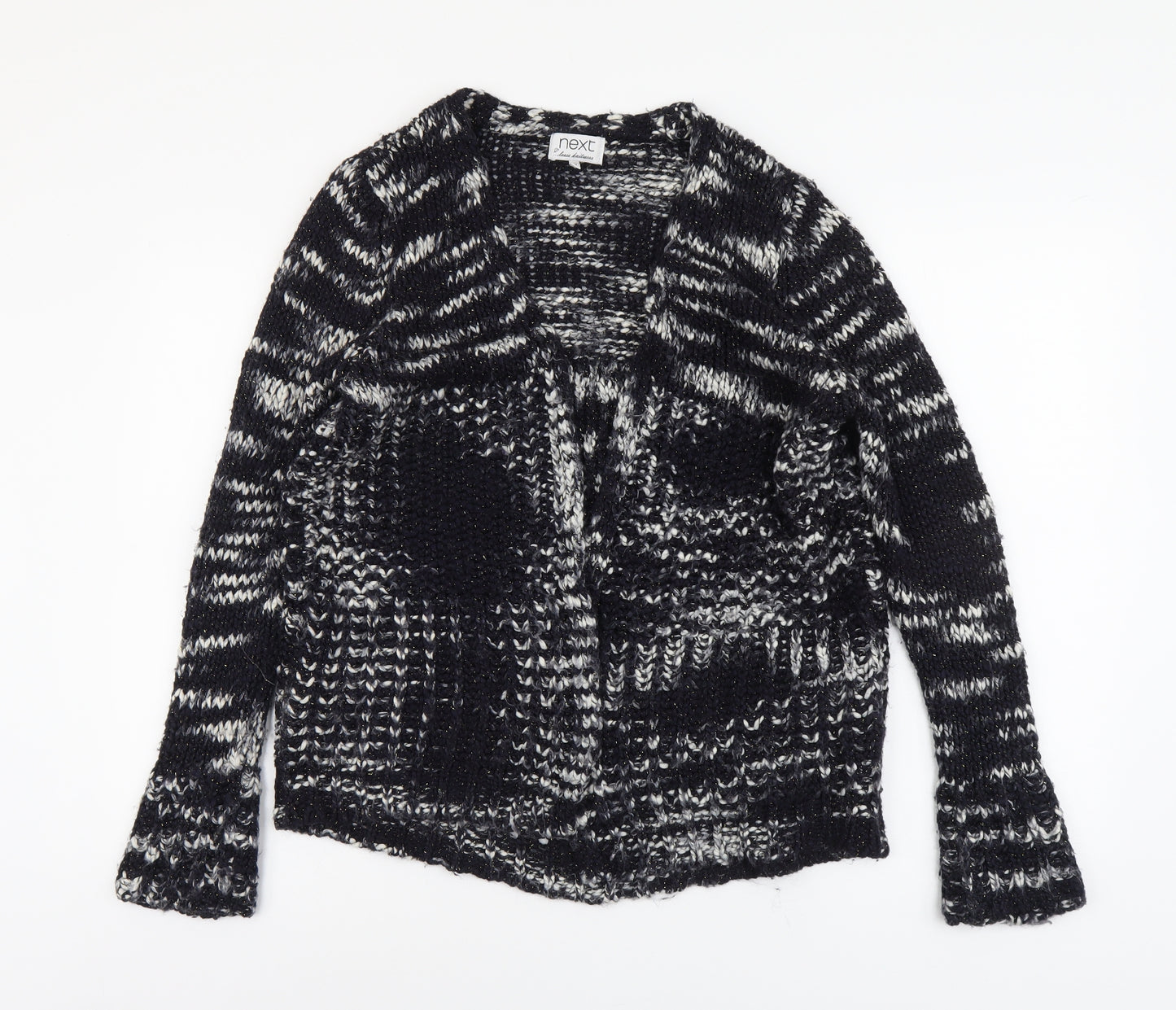 NEXT Womens Black V-Neck Acrylic Cardigan Jumper Size M