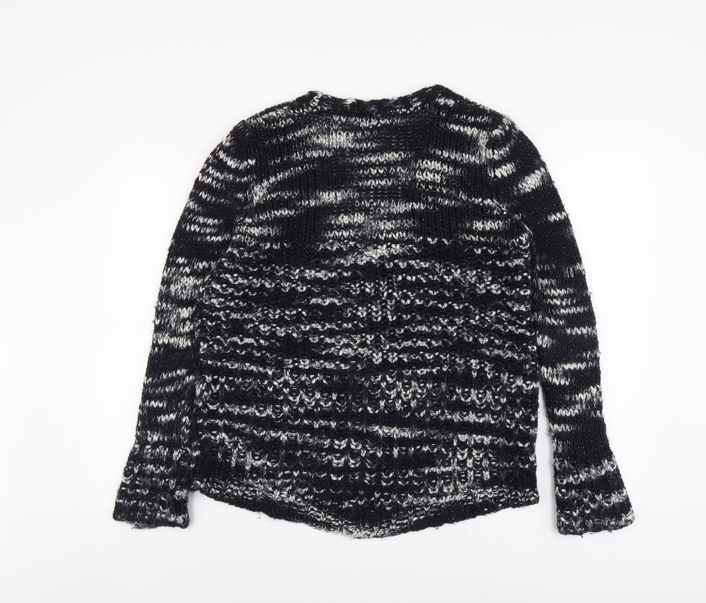 NEXT Womens Black V-Neck Acrylic Cardigan Jumper Size M