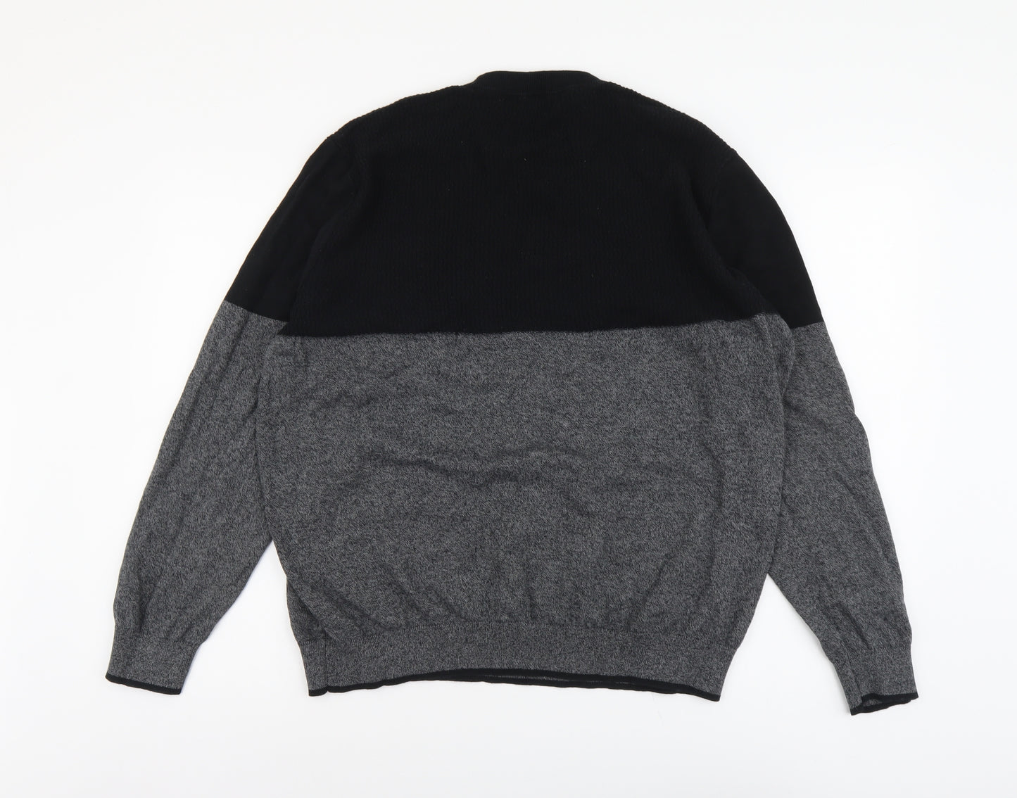 Burton Mens Grey Round Neck Cotton Pullover Jumper Size XL Long Sleeve