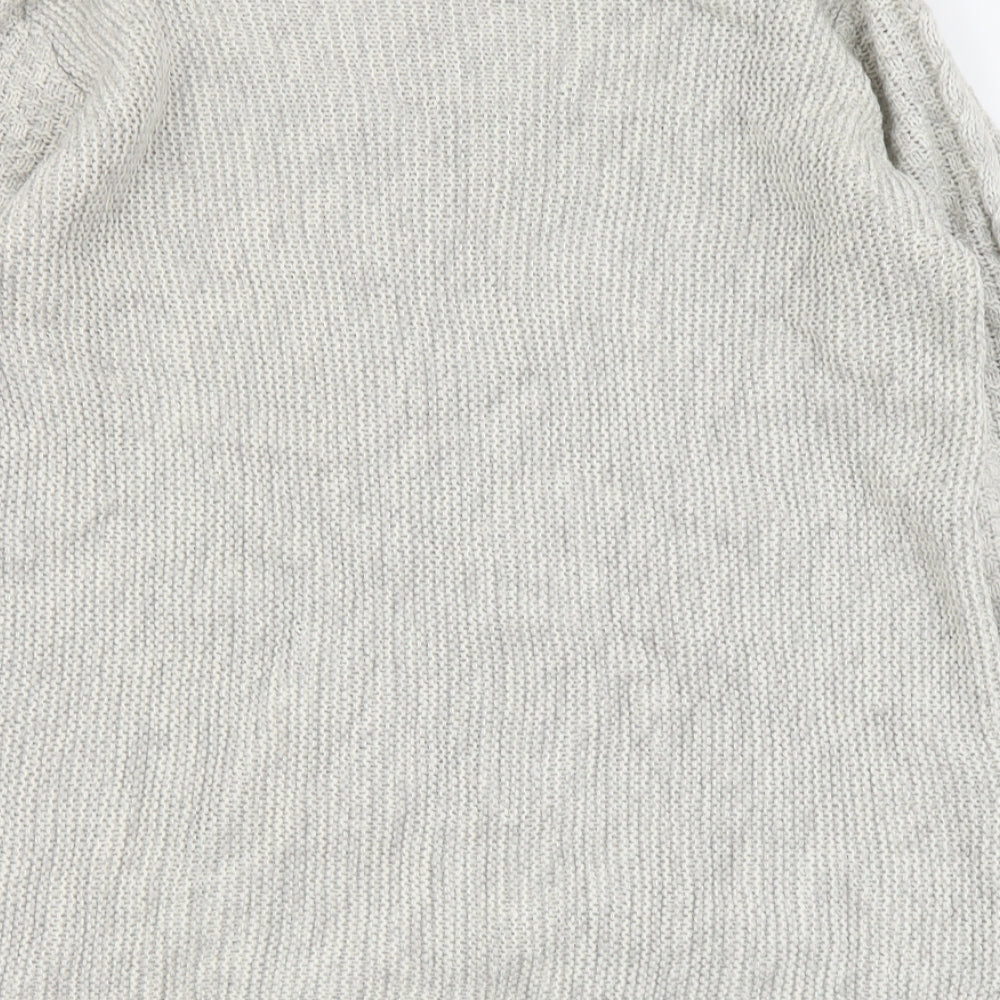 Dorothy Perkins Womens Grey Boat Neck Acrylic Pullover Jumper Size 16