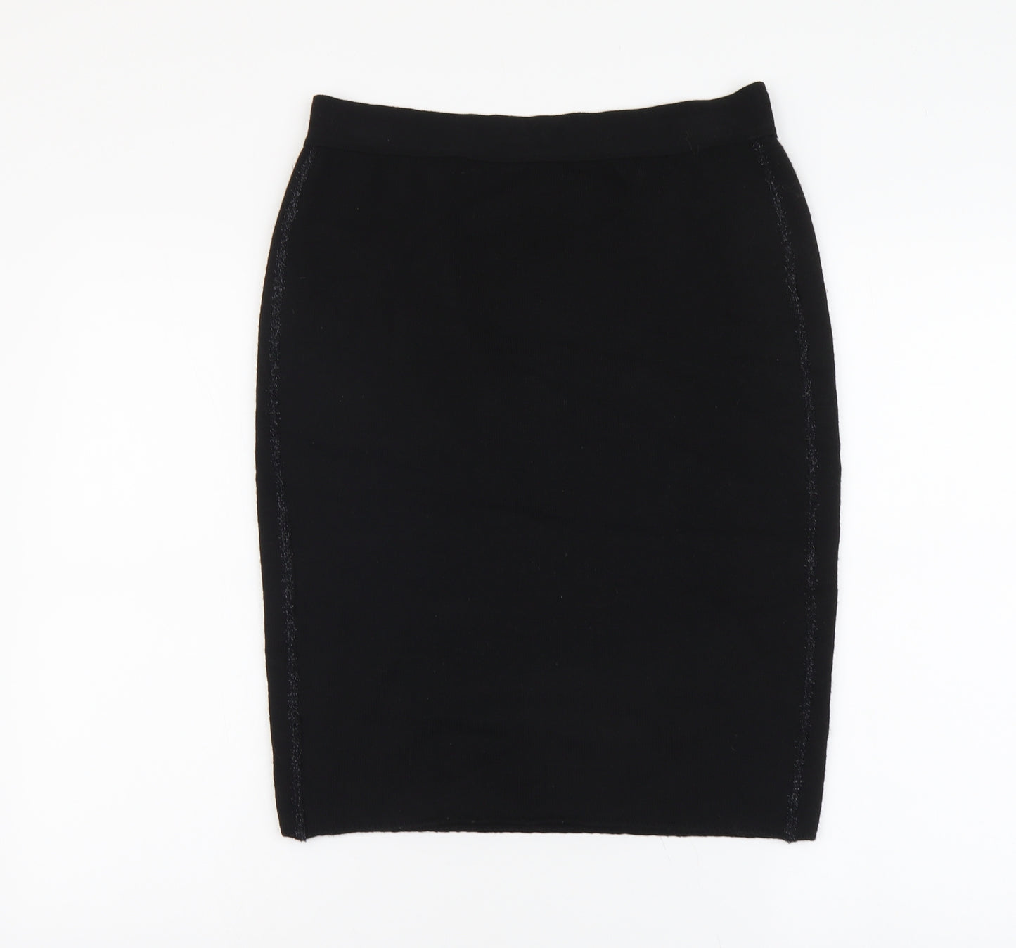 LUCIA Womens Black Acrylic Straight & Pencil Skirt Size M