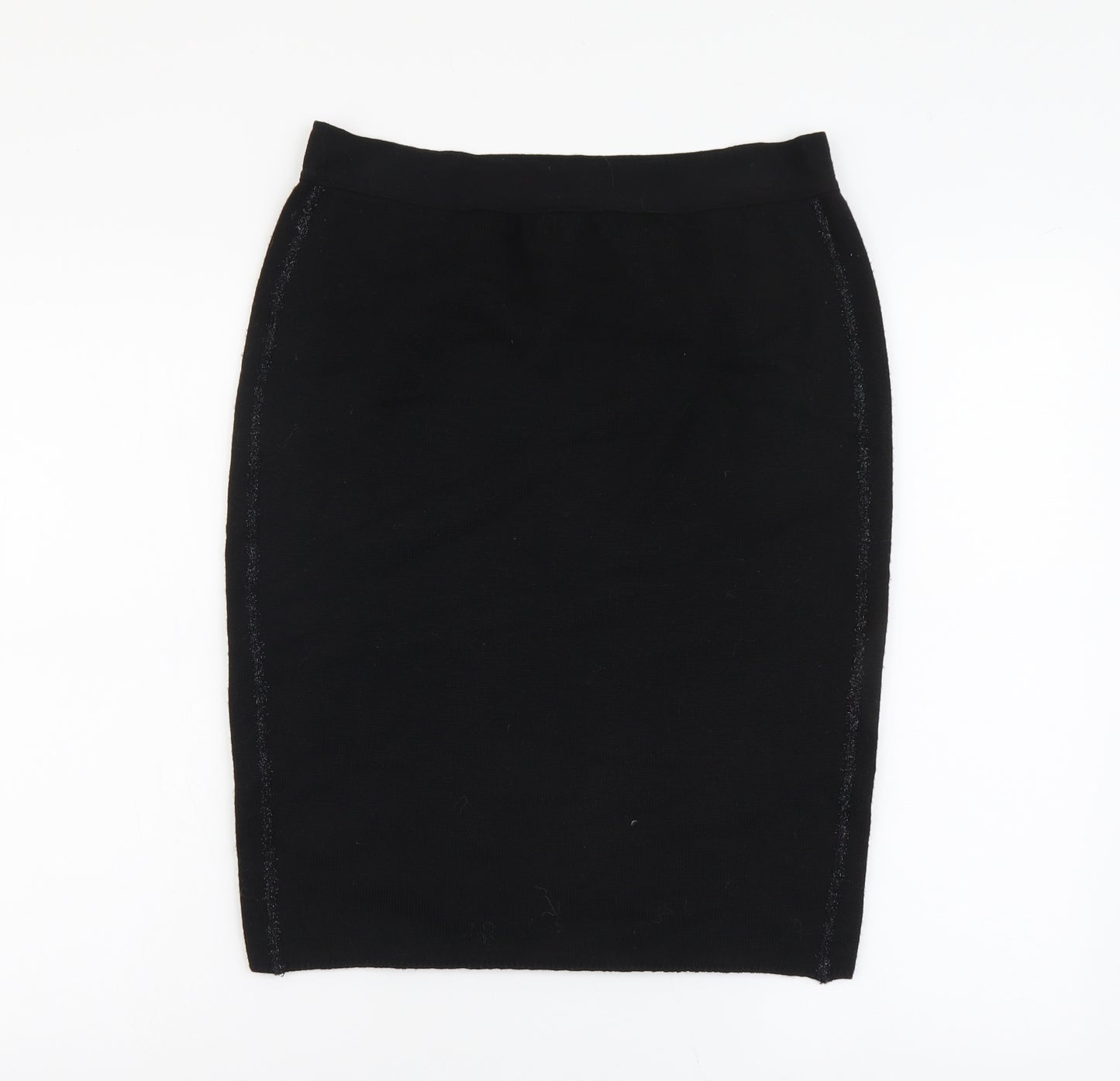 LUCIA Womens Black Acrylic Straight & Pencil Skirt Size M
