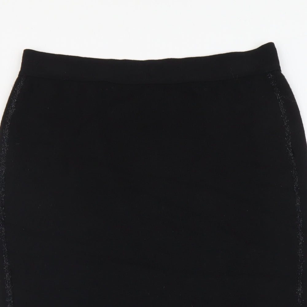 LUCIA Womens Black Acrylic Straight & Pencil Skirt Size M