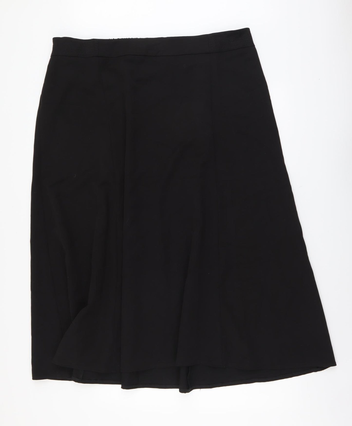 Evans Womens Black Polyester Swing Skirt Size 24