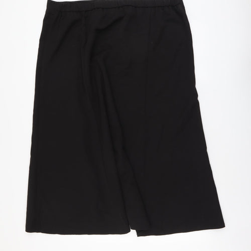 Evans Womens Black Polyester Swing Skirt Size 24