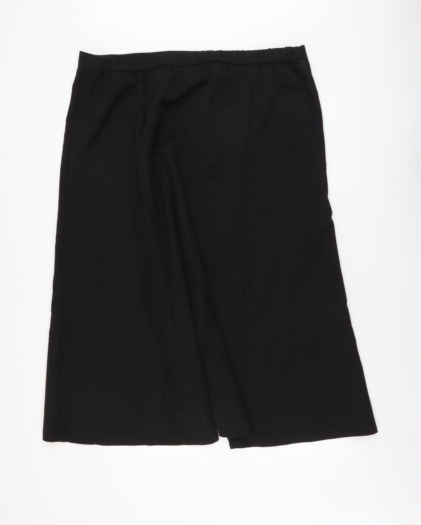Evans Womens Black Polyester Swing Skirt Size 24