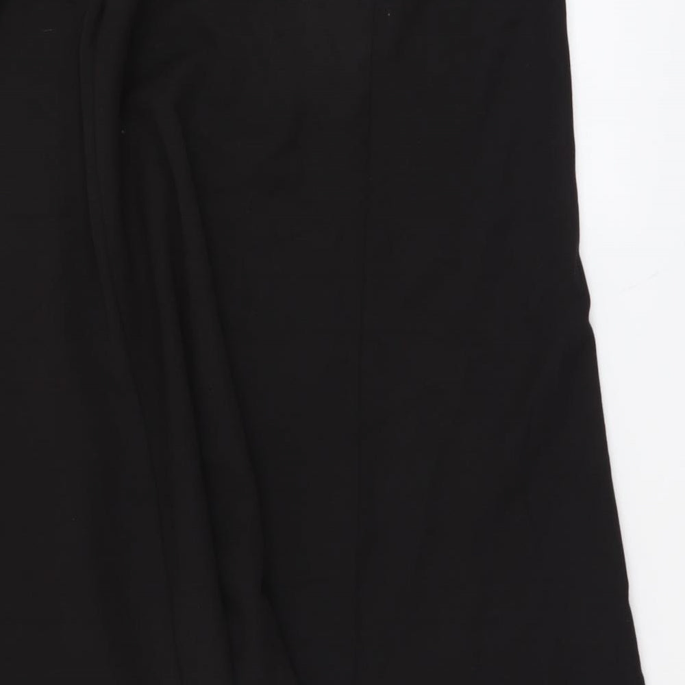 Evans Womens Black Polyester Swing Skirt Size 24