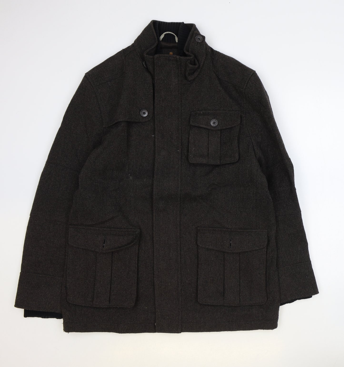 John Rocha Mens Brown Jacket Size L Zip