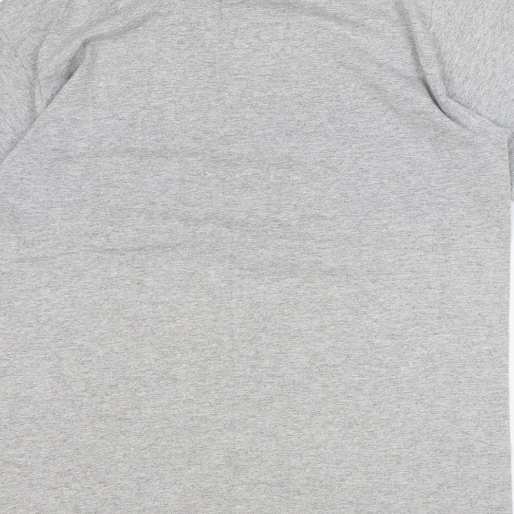 Delta Pro Weight Womens Grey Cotton Basic T-Shirt Size M Crew Neck