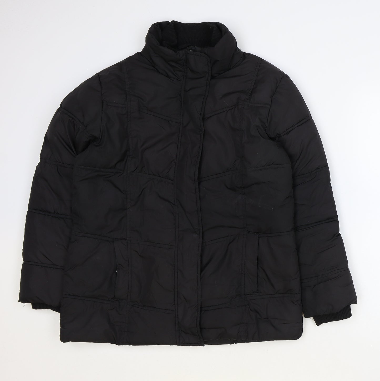 Avenue Womens Black Jacket Size S Zip