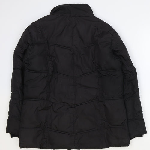 Avenue Womens Black Jacket Size S Zip