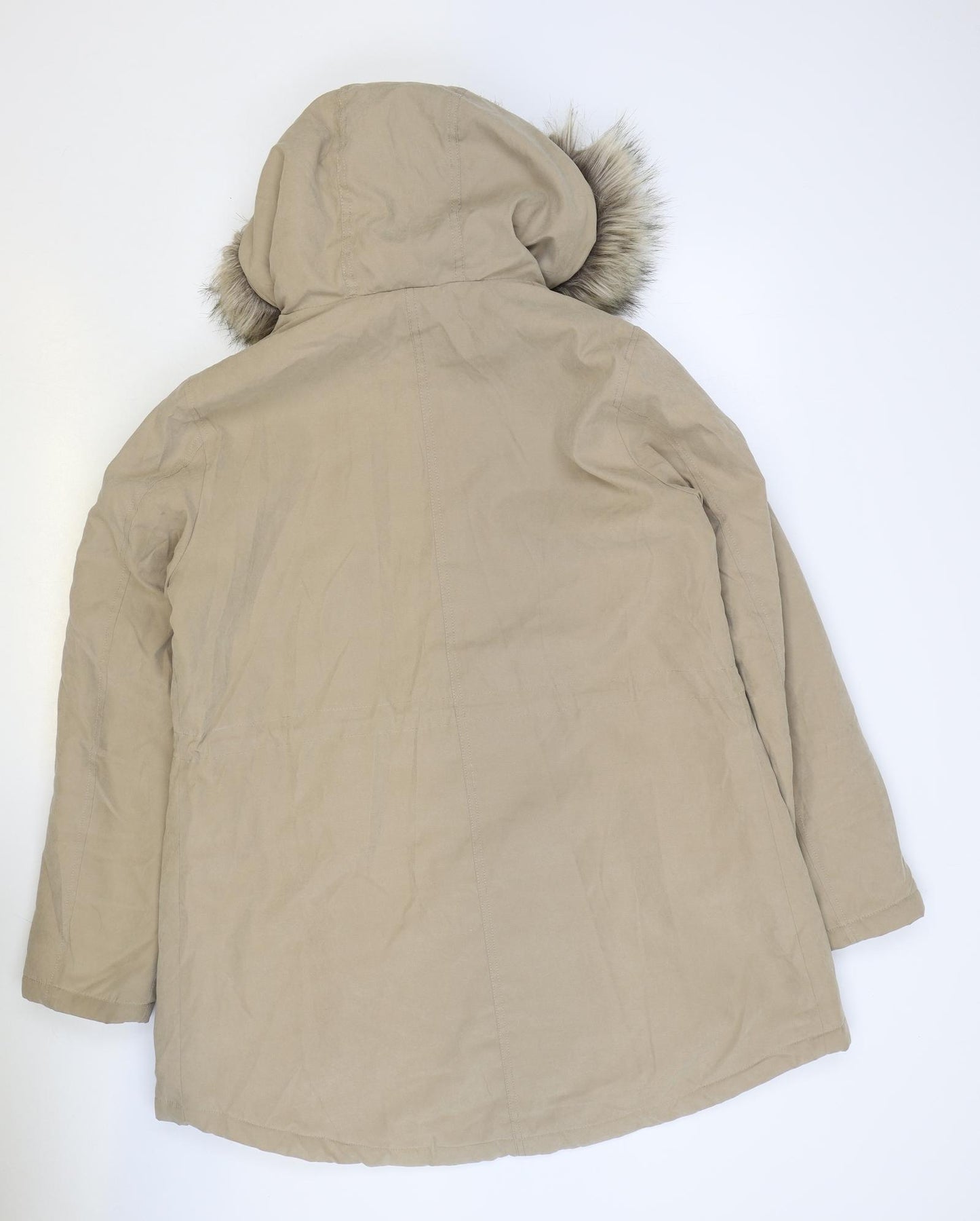 George Womens Brown Parka Jacket Size M Zip