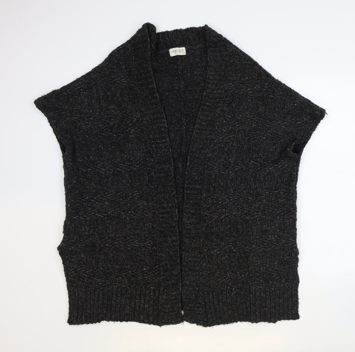 Marks and Spencer Womens Grey V-Neck Acrylic Cardigan Jumper Size S