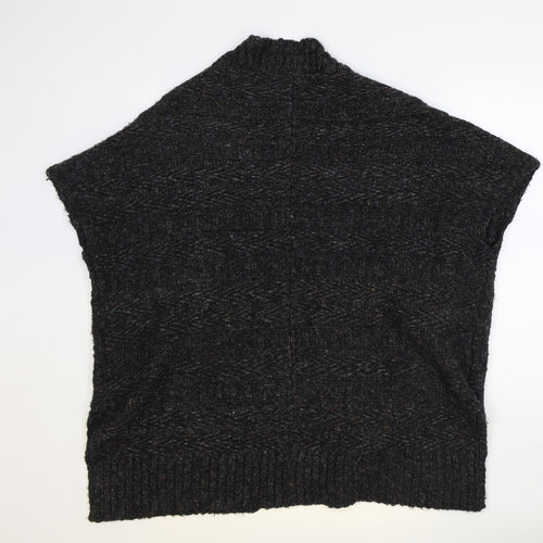 Marks and Spencer Womens Grey V-Neck Acrylic Cardigan Jumper Size S