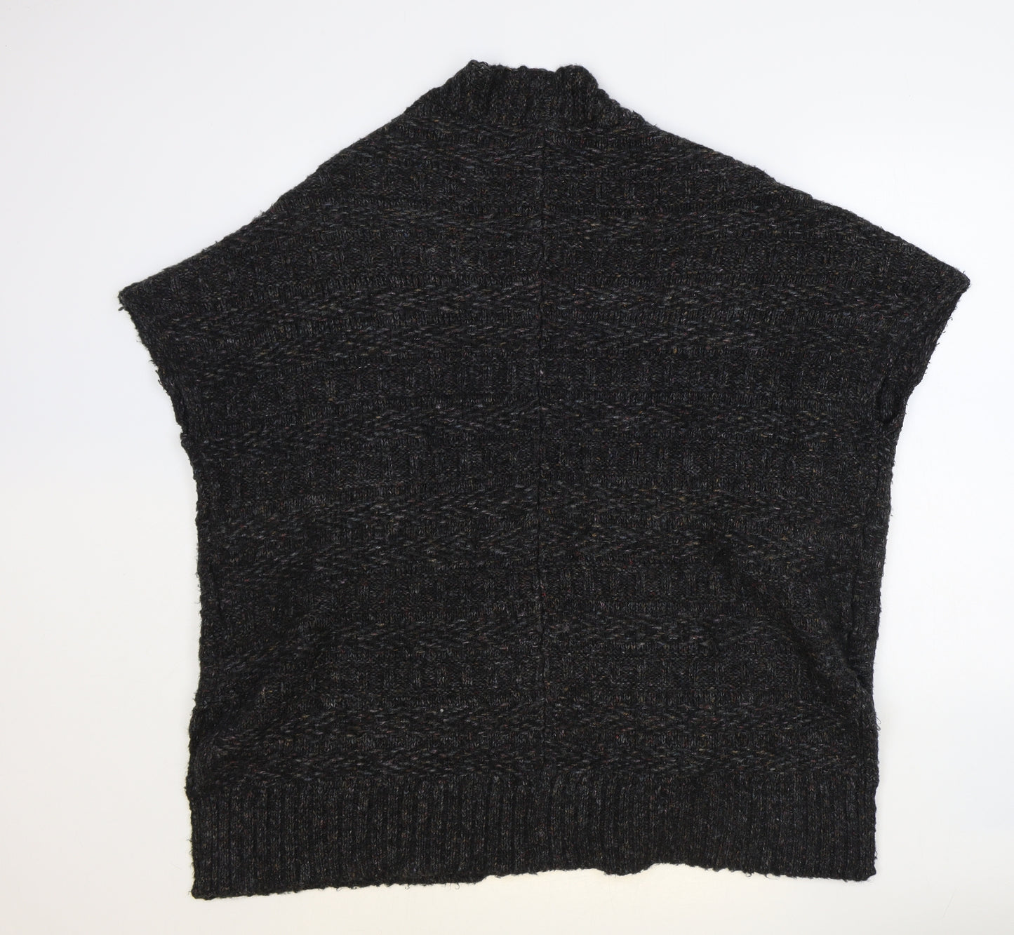Marks and Spencer Womens Grey V-Neck Acrylic Cardigan Jumper Size S