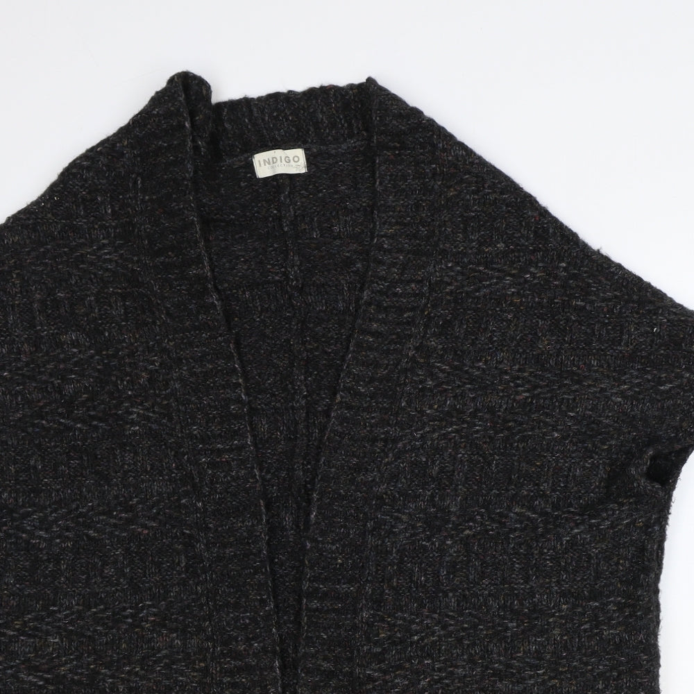 Marks and Spencer Womens Grey V-Neck Acrylic Cardigan Jumper Size S
