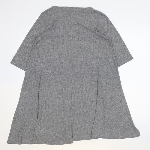 WILDE Womens Grey Polyester Jumper Dress Size L Boat Neck Pullover
