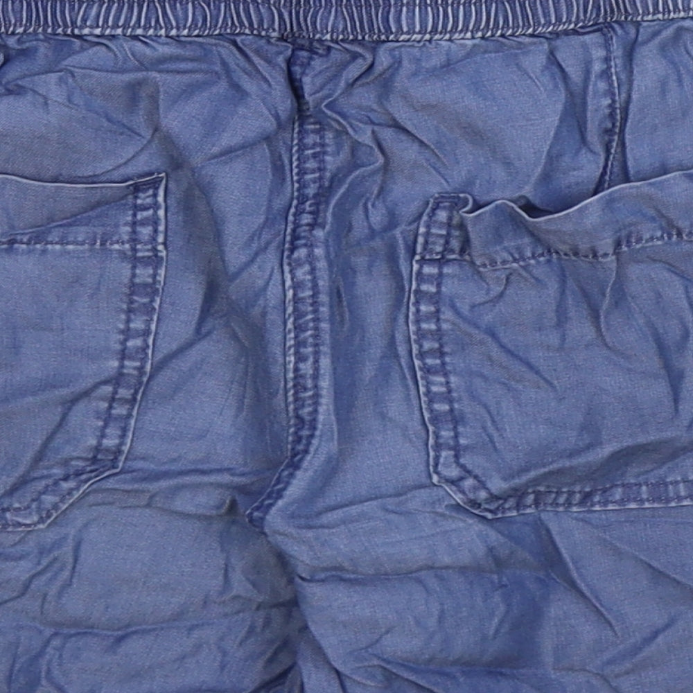 George Womens Blue Lyocell Basic Shorts Size 12 Regular Pull On