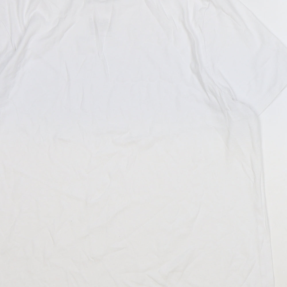 Marks and Spencer Mens White Cotton T-Shirt Size 2XL Round Neck