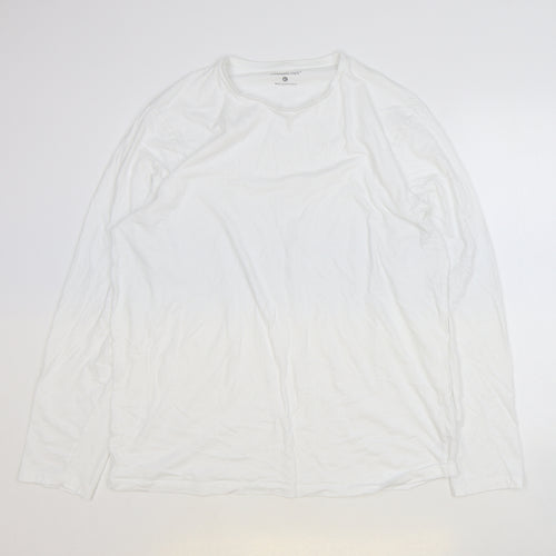 Cedar Wood State Mens White Cotton T-Shirt Size XL Round Neck