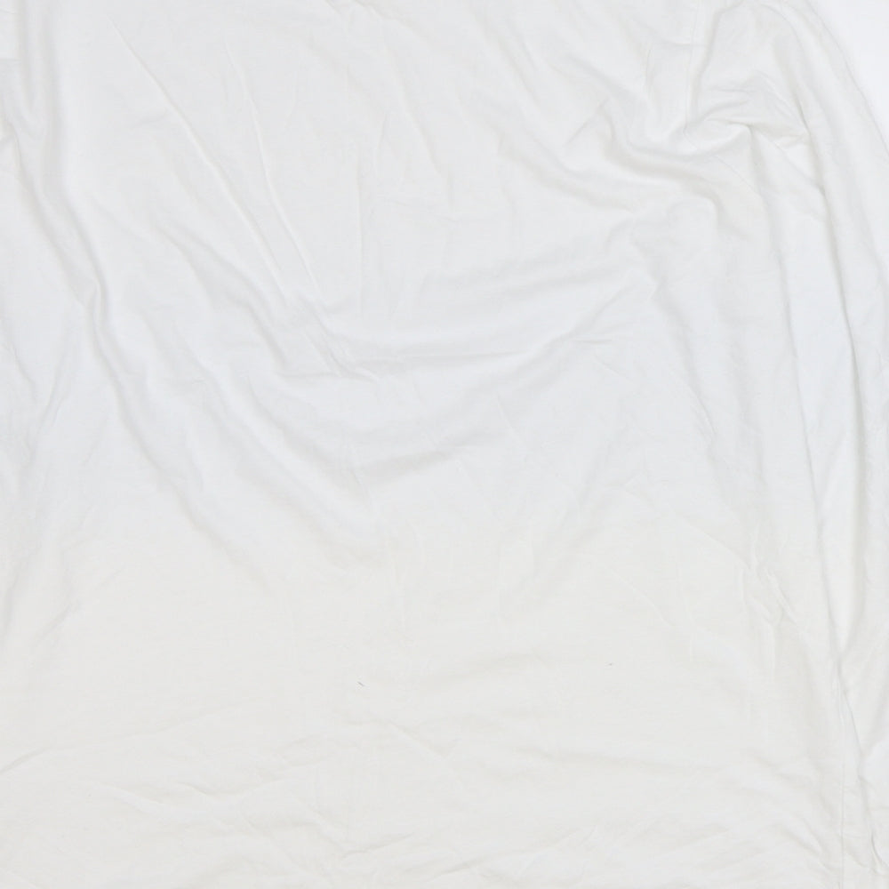 Cedar Wood State Mens White Cotton T-Shirt Size XL Round Neck
