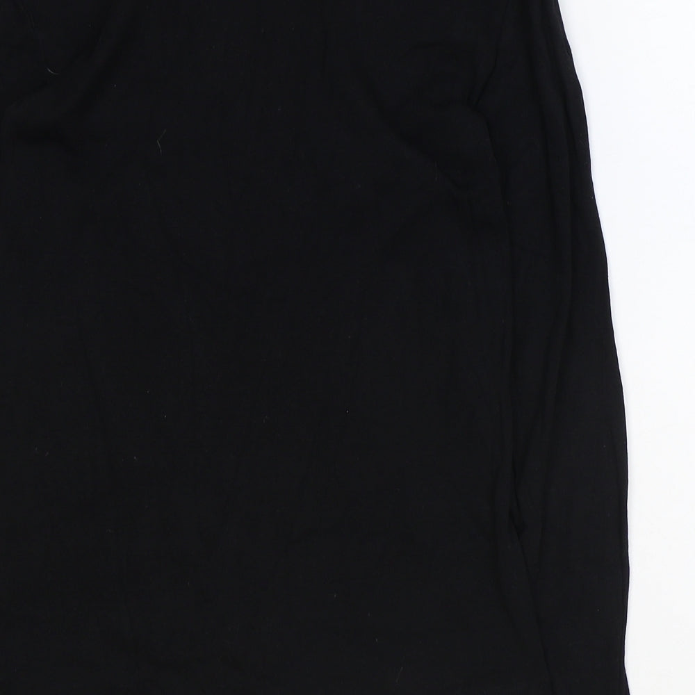 NEXT Womens Black 100% Cotton Basic T-Shirt Size 10 Round Neck