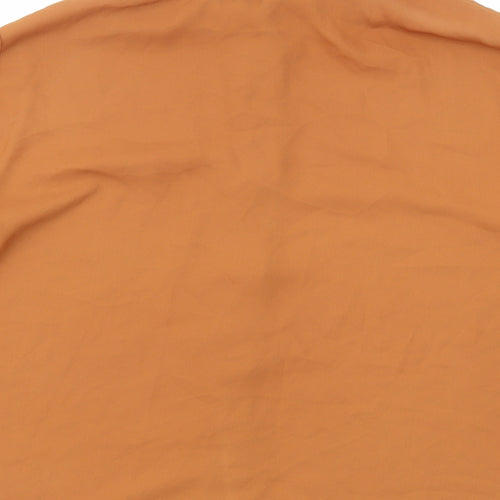 Love Womens Brown Polyester Basic Button-Up Size M Collared