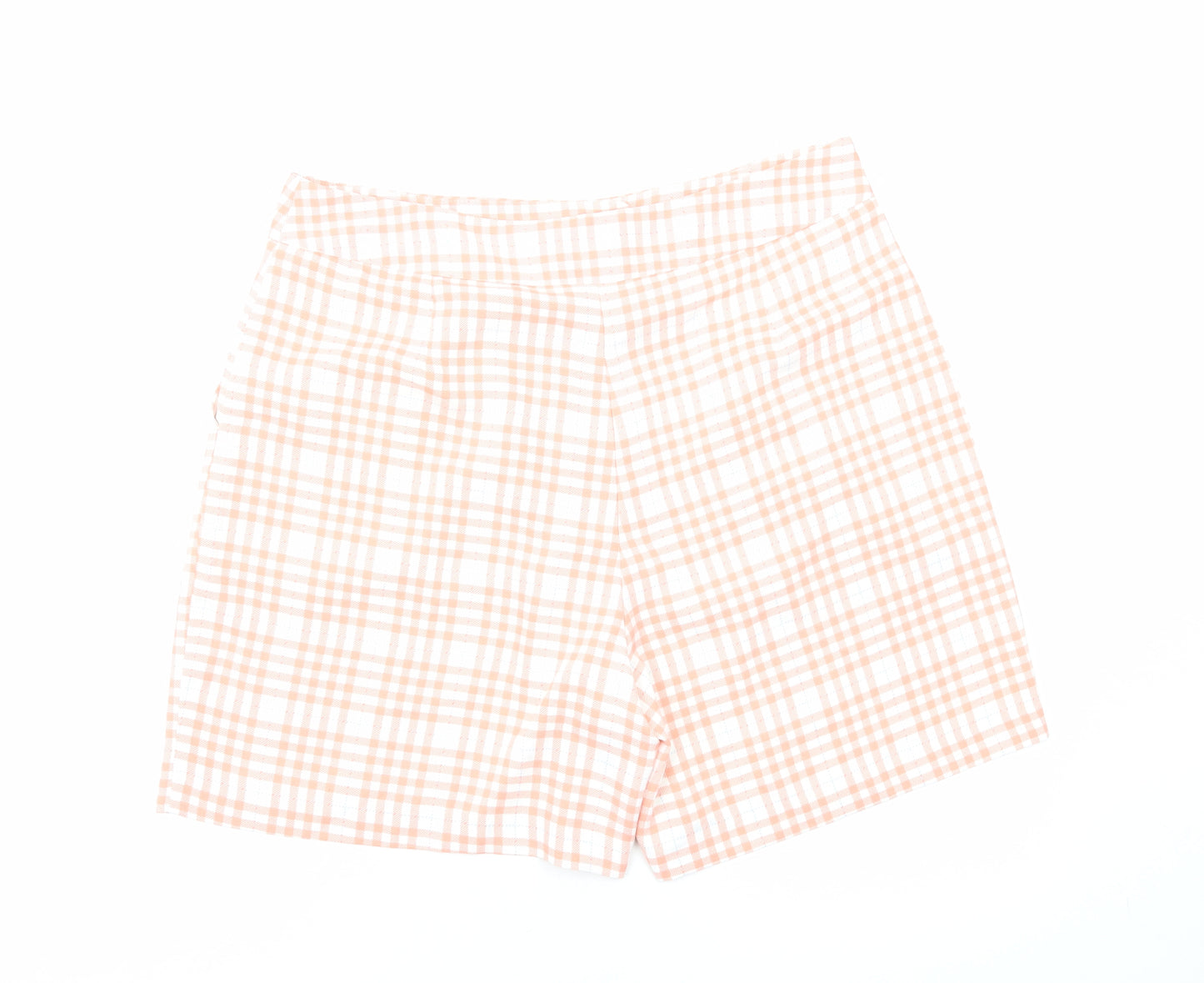 F&F Womens Pink Geometric Polyester Culotte Shorts Size 16 Regular Zip