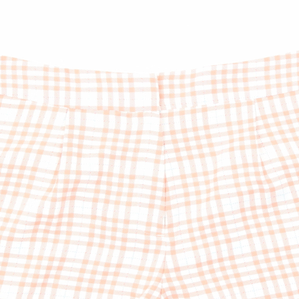 F&F Womens Pink Geometric Polyester Culotte Shorts Size 16 Regular Zip