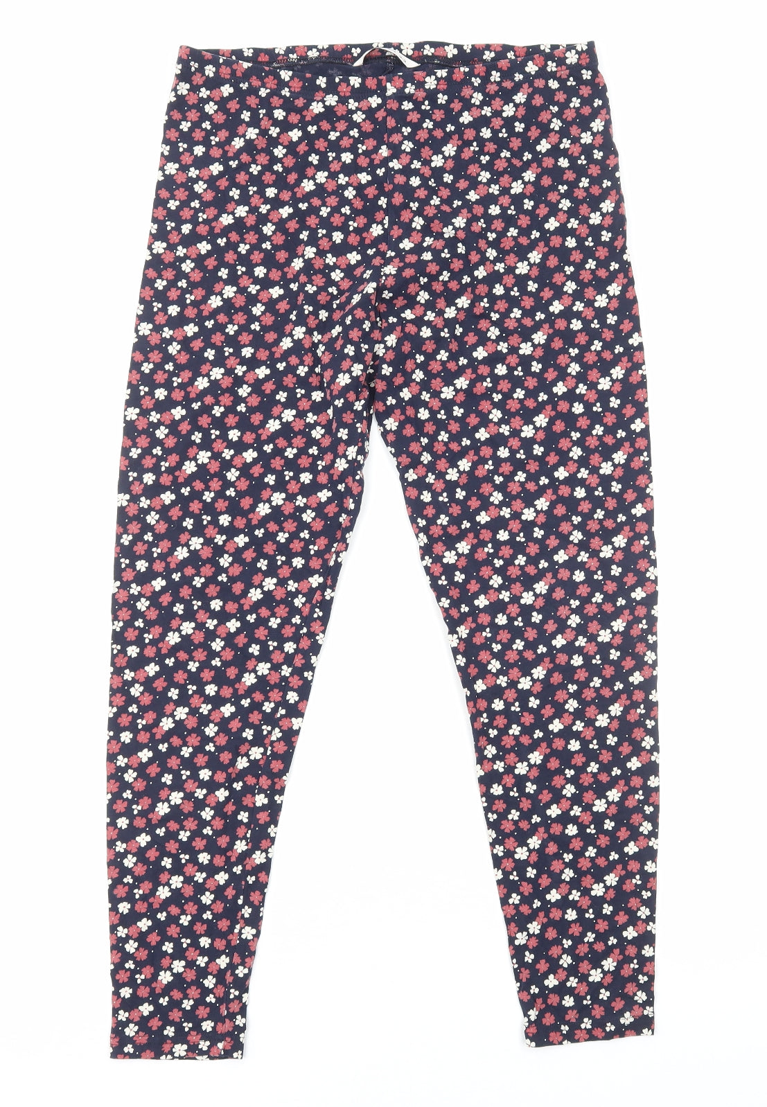 TU Womens Blue Geometric Cotton Jogger Leggings Size 18