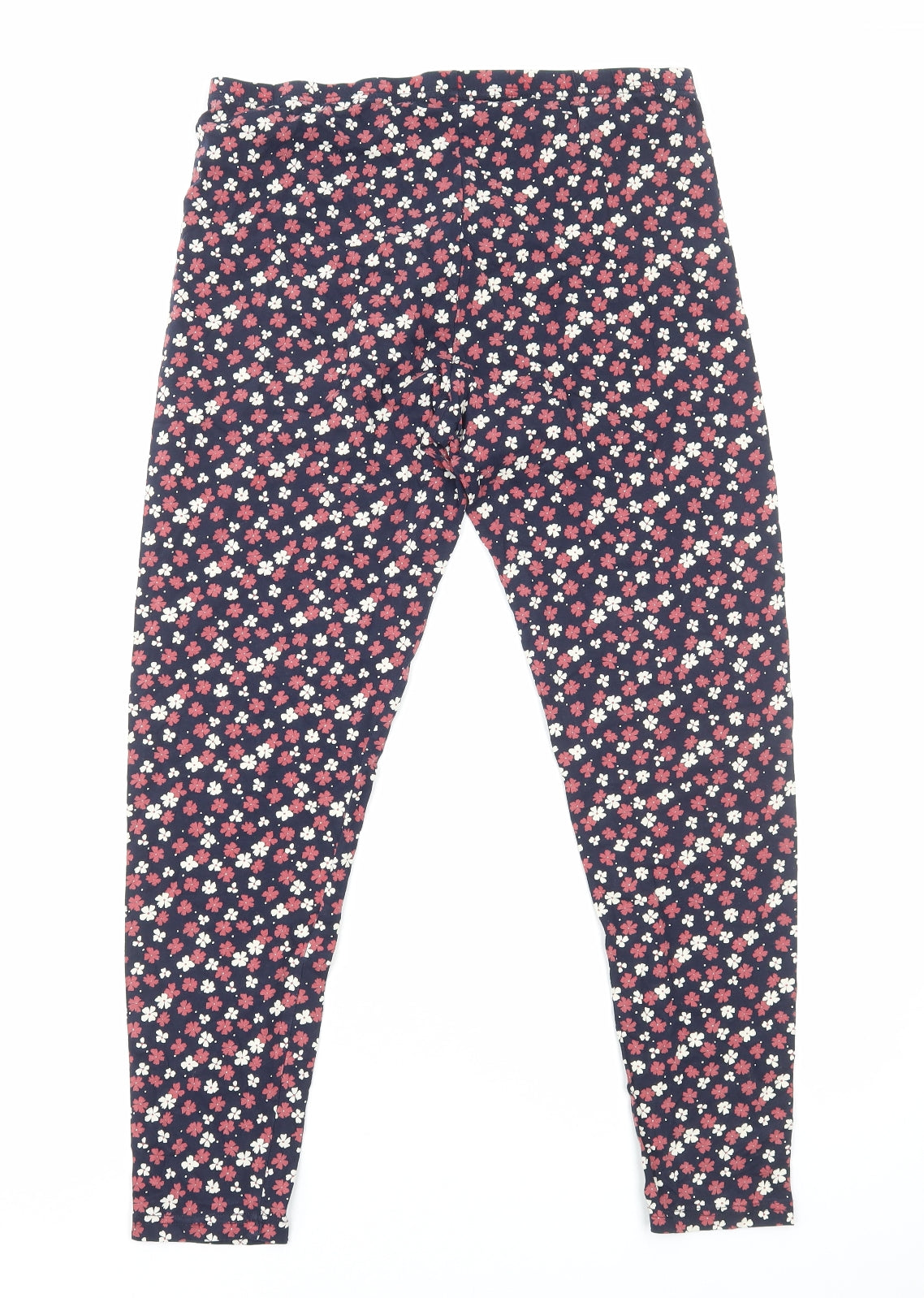 TU Womens Blue Geometric Cotton Jogger Leggings Size 18