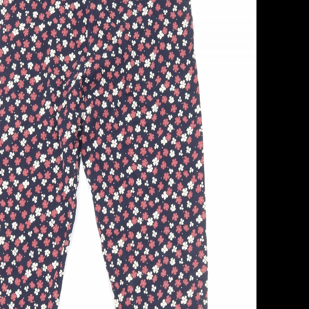 TU Womens Blue Geometric Cotton Jogger Leggings Size 18