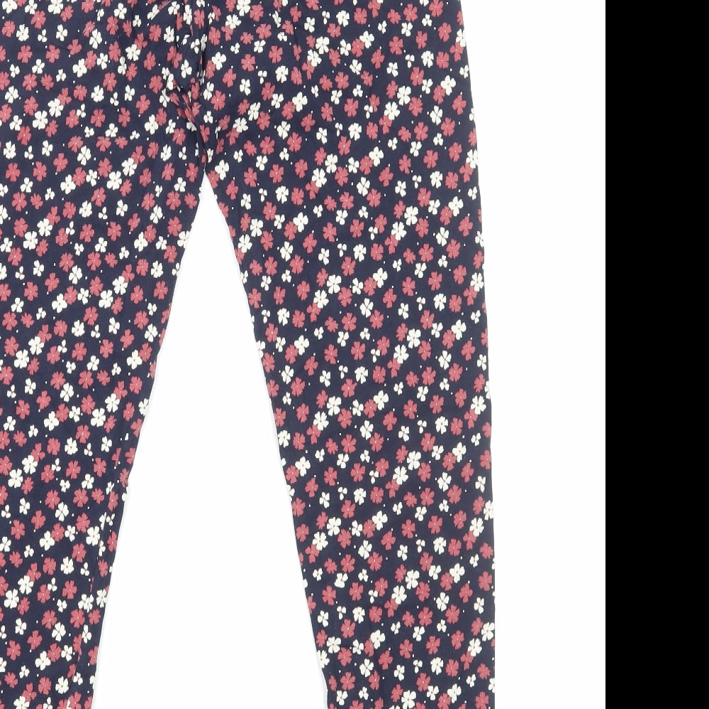 TU Womens Blue Geometric Cotton Jogger Leggings Size 18