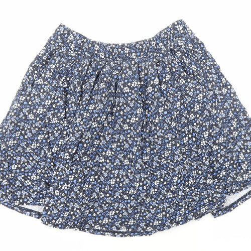NEXT Womens Blue Floral Viscose Skater Skirt Size 12
