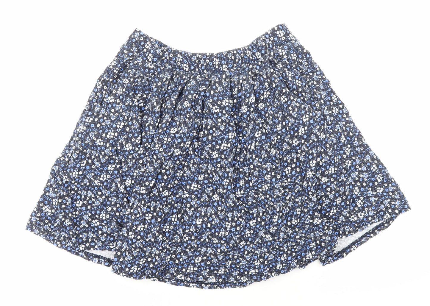 NEXT Womens Blue Floral Viscose Skater Skirt Size 12