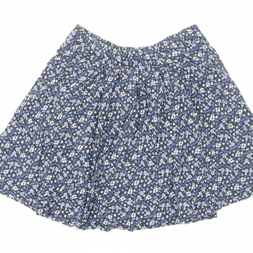 NEXT Womens Blue Floral Viscose Skater Skirt Size 12