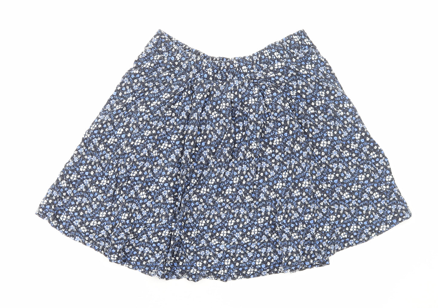 NEXT Womens Blue Floral Viscose Skater Skirt Size 12