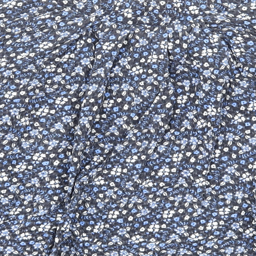 NEXT Womens Blue Floral Viscose Skater Skirt Size 12