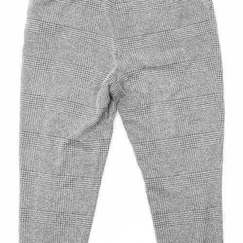 Preworn Womens Grey Plaid Polyester Dress Pants Trousers Size XL Regular