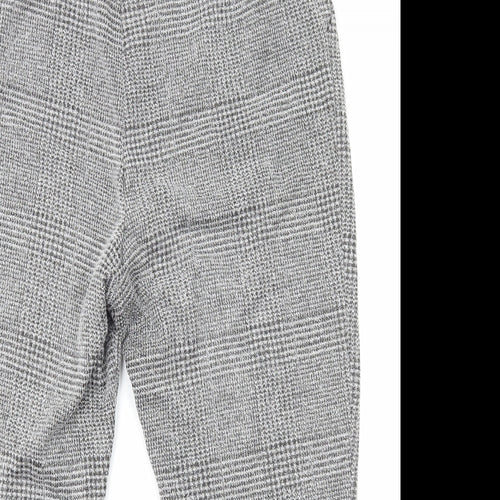 Preworn Womens Grey Plaid Polyester Dress Pants Trousers Size XL Regular