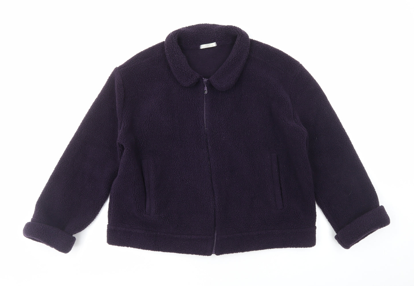 Marks and Spencer Womens Purple Jacket Size 20 Zip