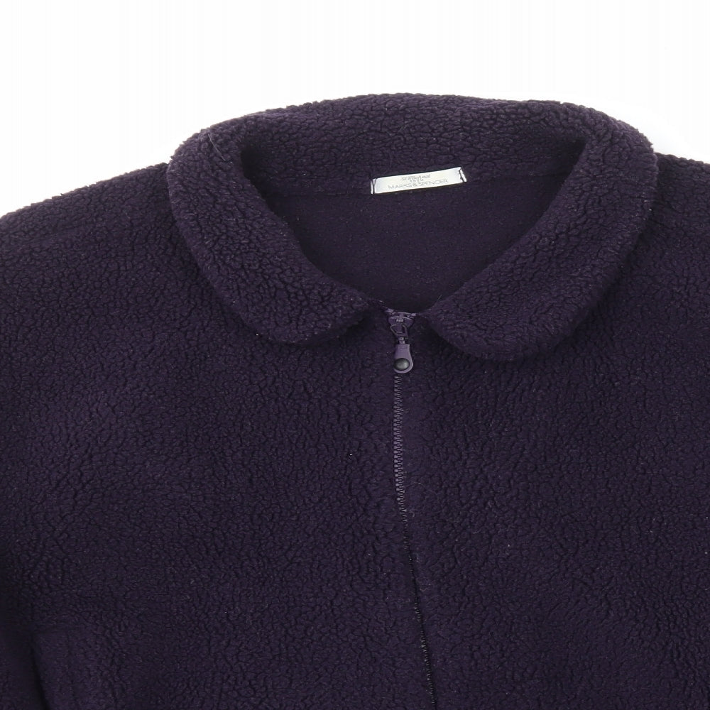Marks and Spencer Womens Purple Jacket Size 20 Zip