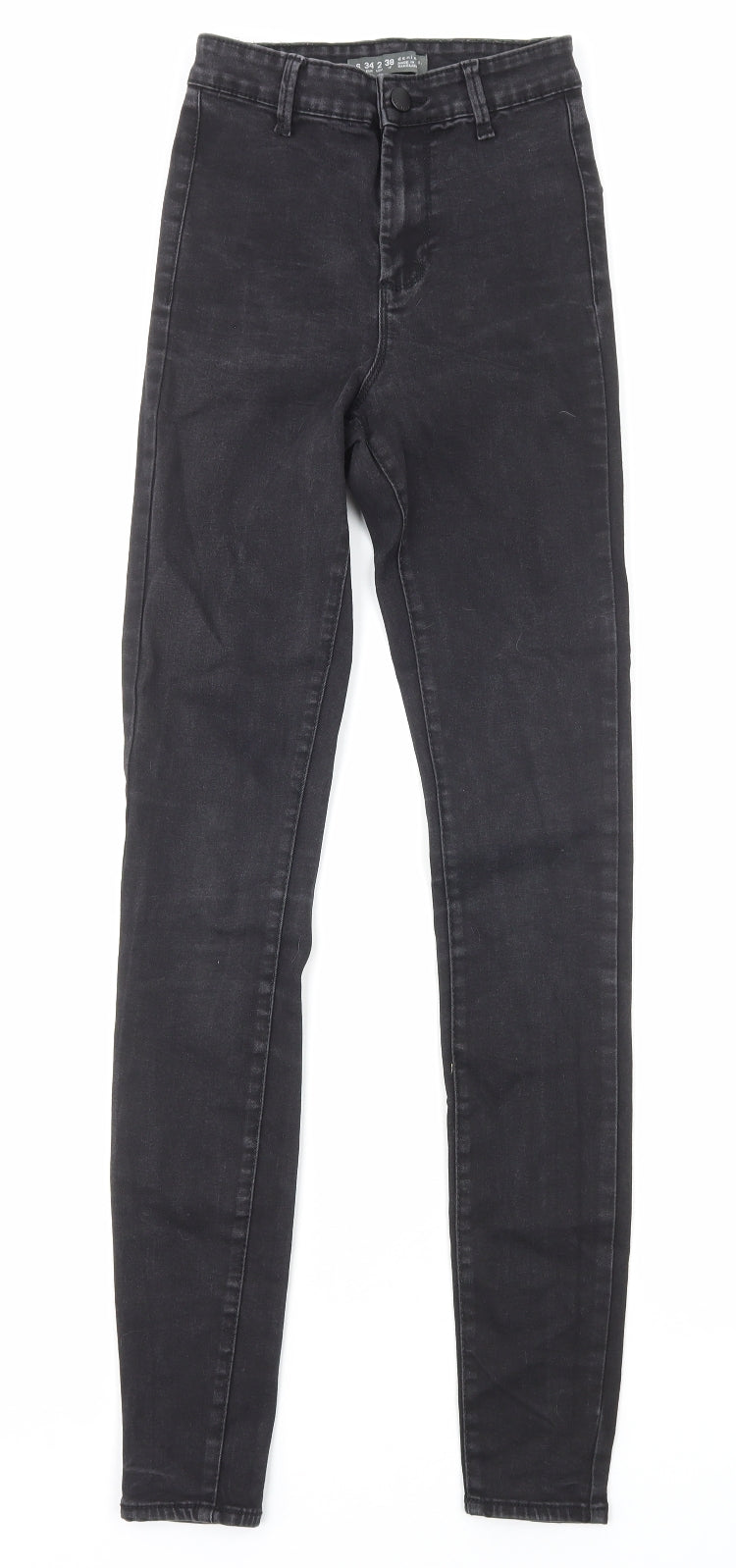 Primark Womens Black Cotton Skinny Jeans Size 6 Regular Zip