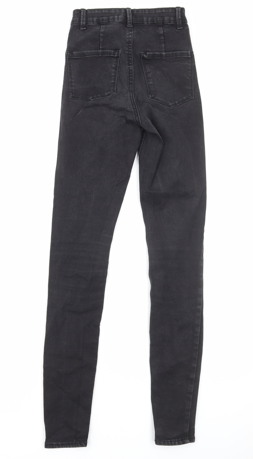 Primark Womens Black Cotton Skinny Jeans Size 6 Regular Zip