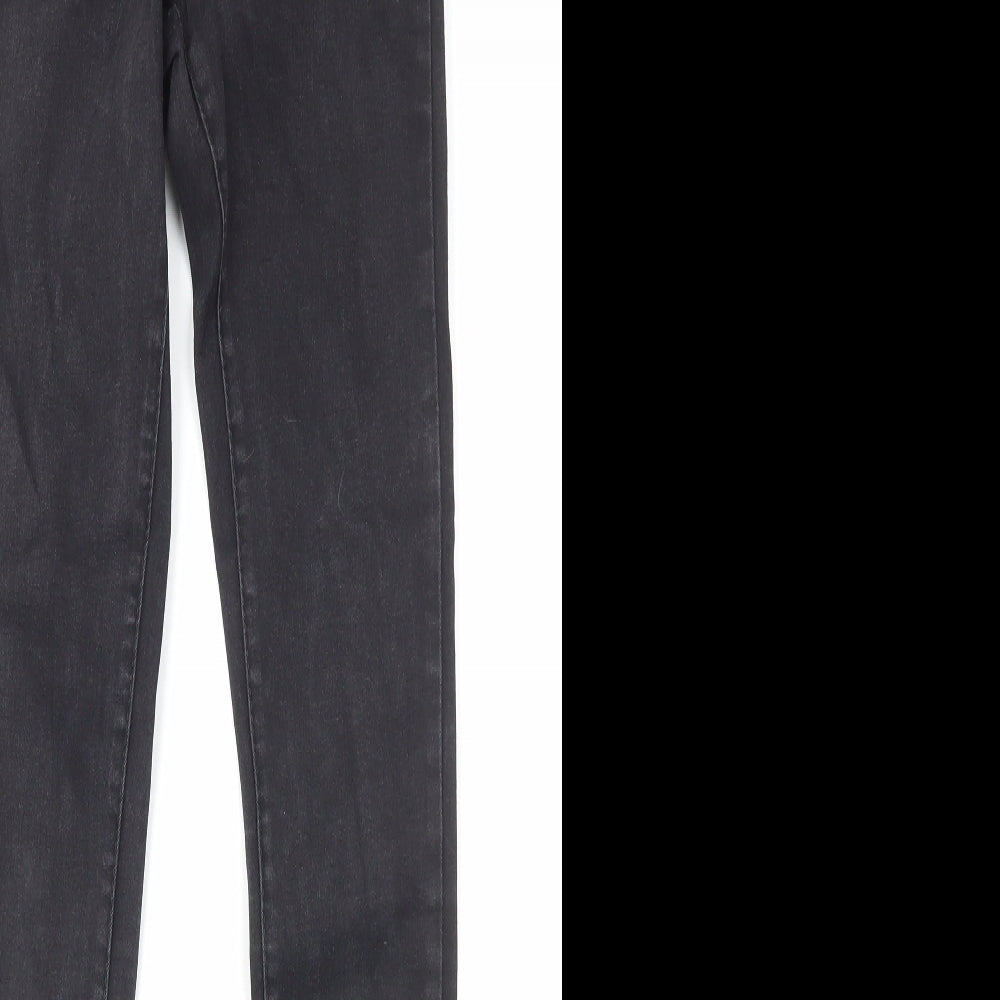 Primark Womens Black Cotton Skinny Jeans Size 6 Regular Zip