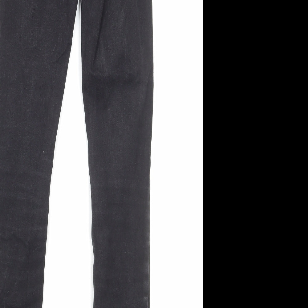 Primark Womens Black Cotton Skinny Jeans Size 6 Regular Zip