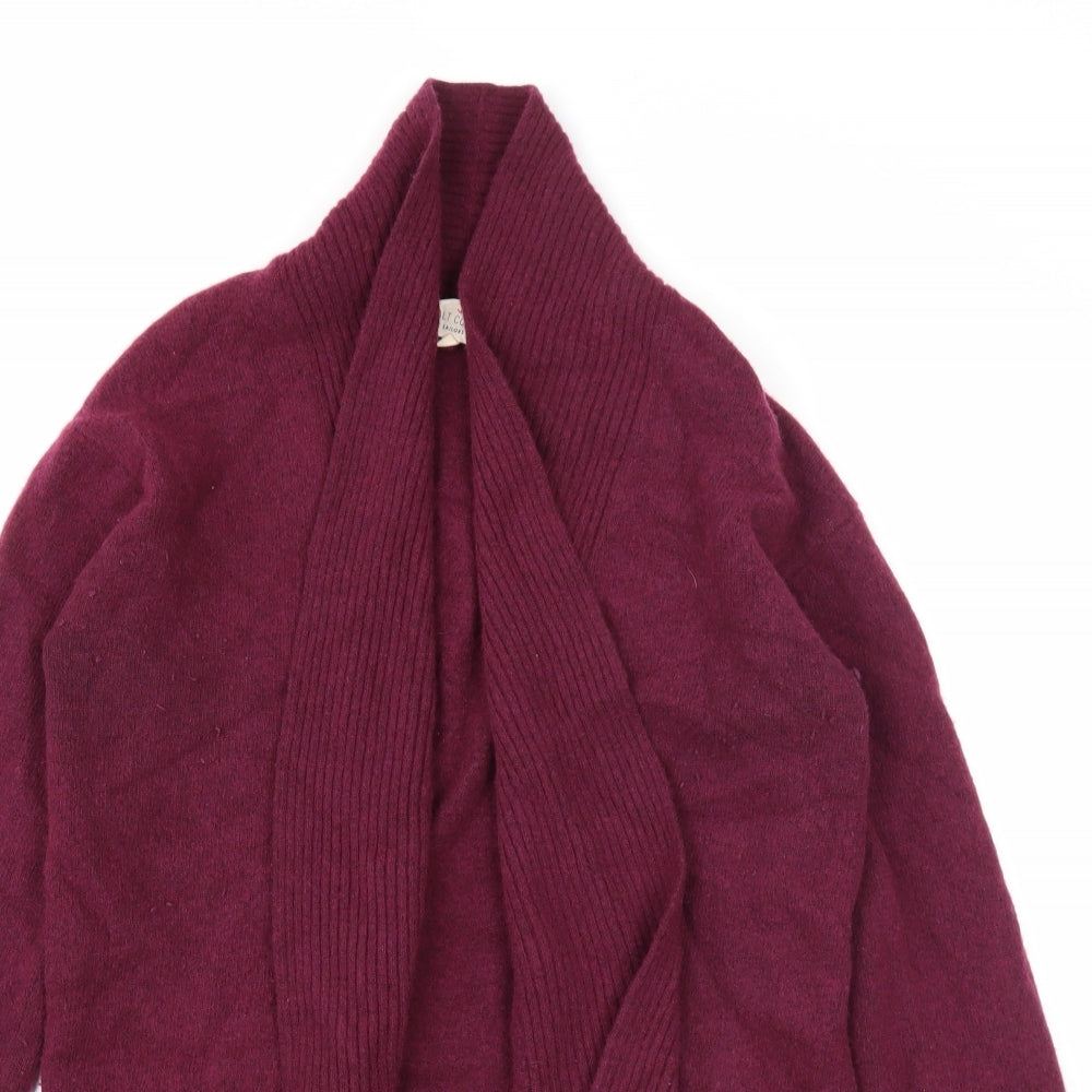 Seasalt Cornwall Womens Purple V-Neck Wool Cardigan Jumper Size 14