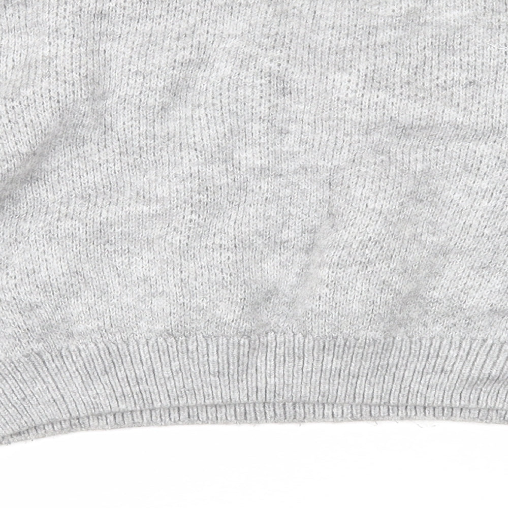 Primark Womens Grey Round Neck Argyle/Diamond Acrylic Pullover Jumper Size 10