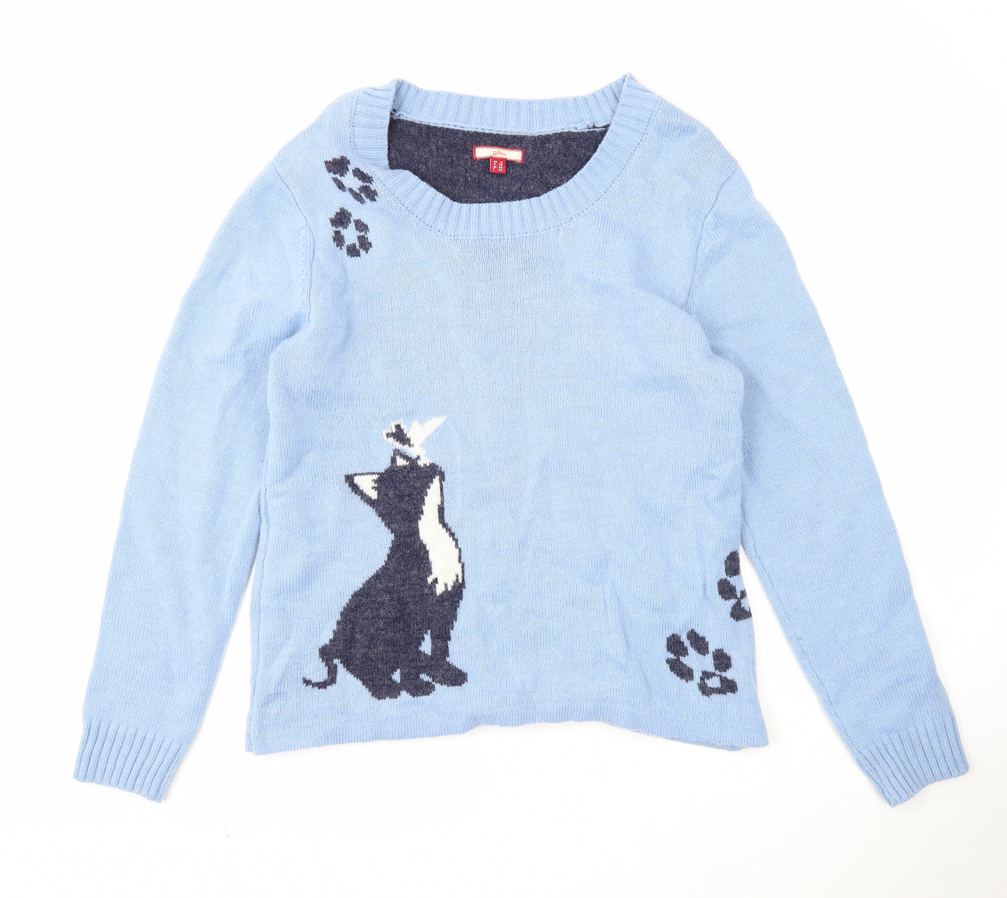 Joe Browns Womens Blue Scoop Neck Acrylic Pullover Jumper Size 14 - Cat